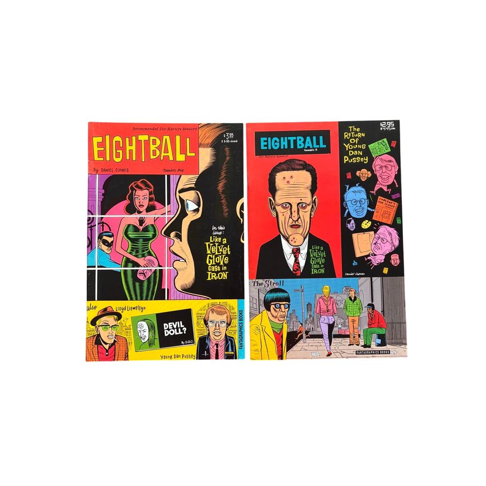 Eightball 1 3 Daniel Clowes Comic Lot Fantagraphics Velvet Glove Cast Iron